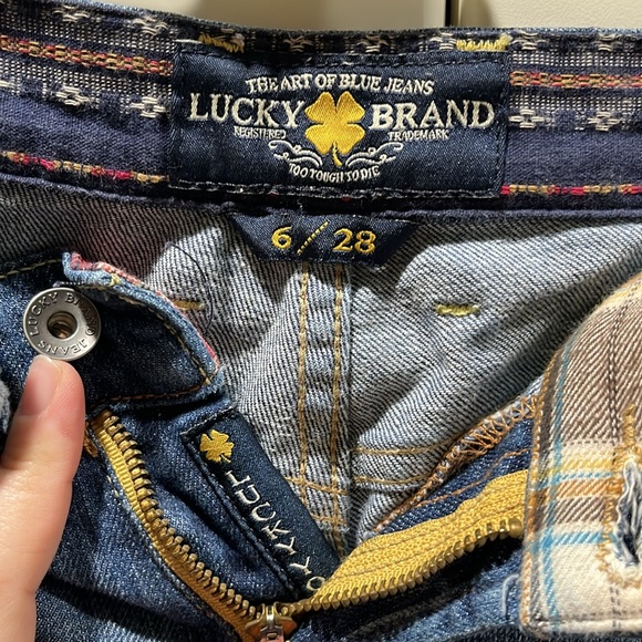 Lucky Brand Distressed Patchwork Jeans (“sweet n straight”) - Picture 4 of 6